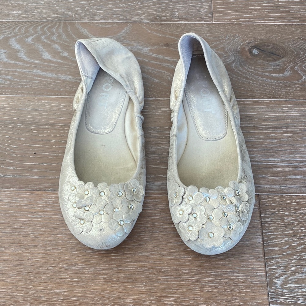 Report Metallic Floral Flat | Gold | 9M